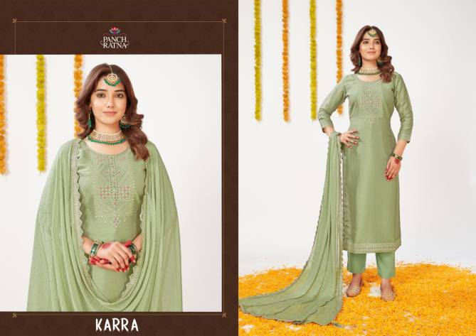 Karra By Panch Ratna Embroidery Wholesale Dress Material In India 